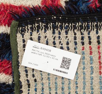 MATTA, rya, 1900-talets andra hälft. Ca 154 x 93 cm.