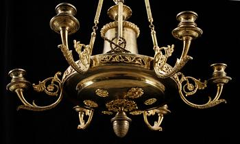 TAKAMPEL, mässing, empire, 1800-talets första hälft.