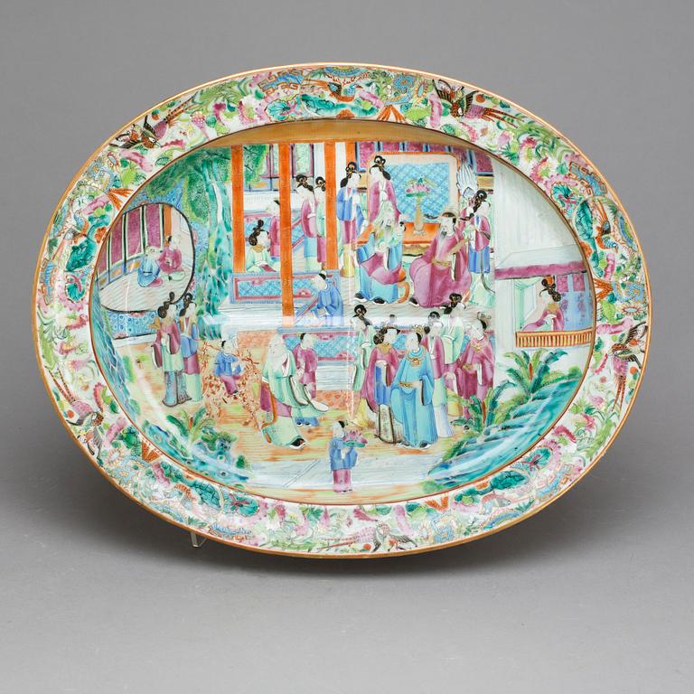 STEKFAT, Kina Kanton 1800-tal, porslin.