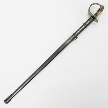 A Swedish cavalry sword 1893 pattern, with scabbard.