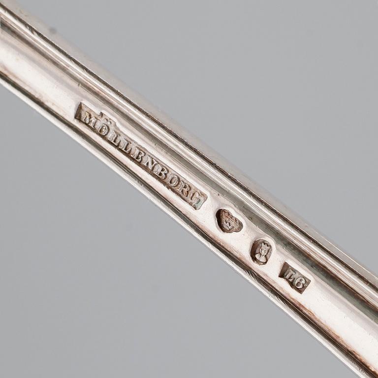 BESTICK, 14 delar, silver, svenska stämplar 1880/1900-tal. Vikt ca 765 gram.