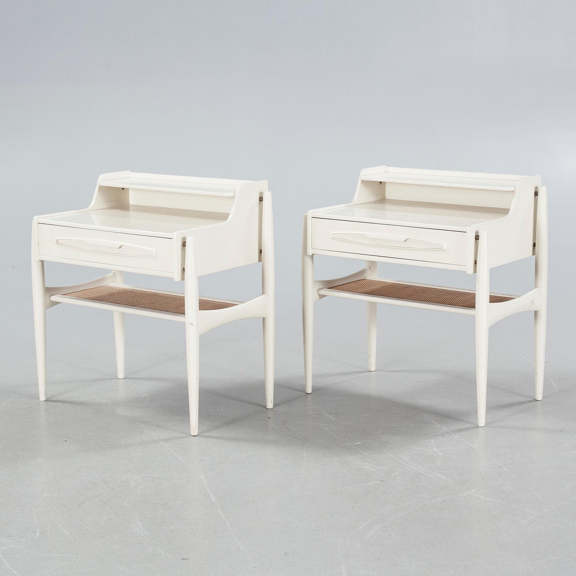 A pair of bed side tables from the 1960s.