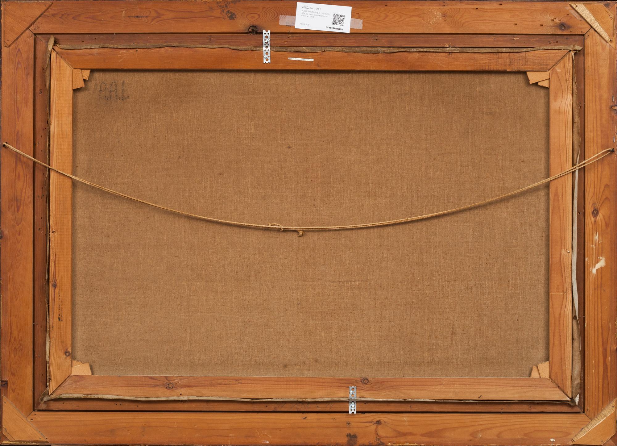 ADOLPH ALFRED LARSEN, olja på duk, signerad och daterad 1914.