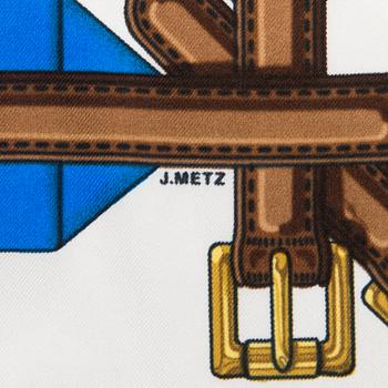 Hermès, A 'Sangles' silk scarf.