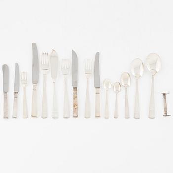 Jacob Ängman, a 242-piece silver culery, model 'Rosenholm', mark of GAB Stockholm and Eskilstuna, including 1963.