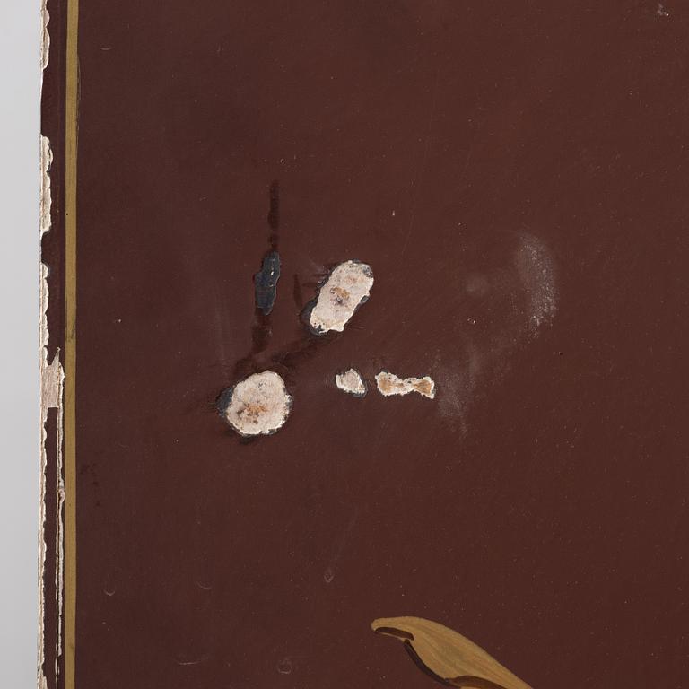 A wooden lacquer screen, 20th century.