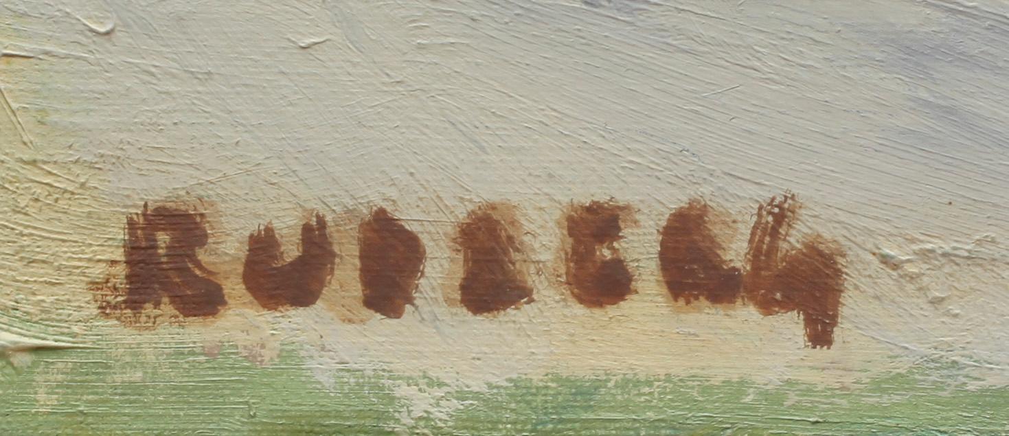 GUSTAV RUDBERG, olja på duk, sign.