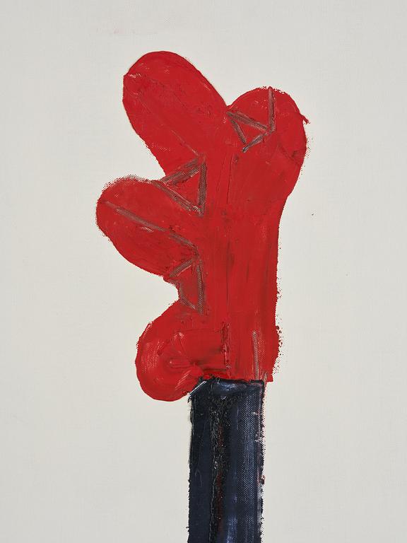 Torsten Andersson, "Staty. Lackerad masonitskulptur + svart sockel".