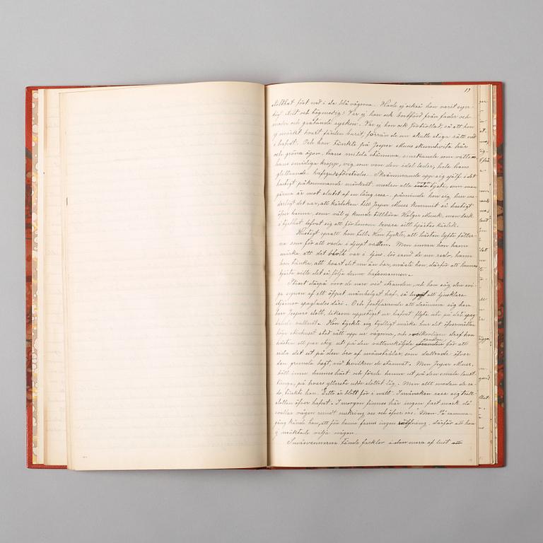 MANUSCRIPT, original by Selma Lagerlöf (1858-1940), "Kopparnageln".