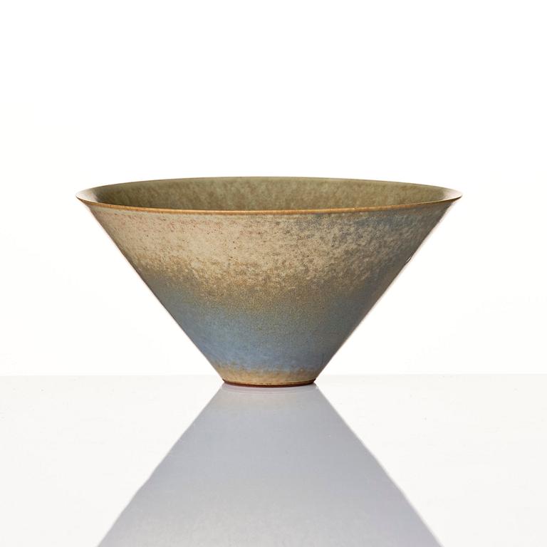 Berndt Friberg, a set of two stoneware vases and a bowl, Gustavsbergs Studio 1955-66.