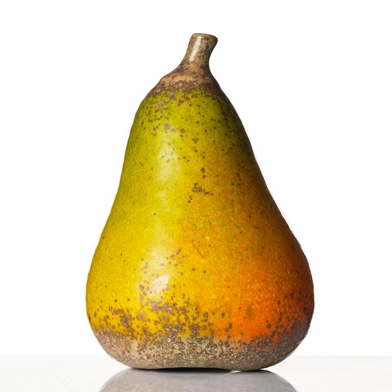 Hans Hedberg, a faience sculpture of a pear, Biot, France.