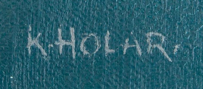 Knud Holar , olja på duk signerad.