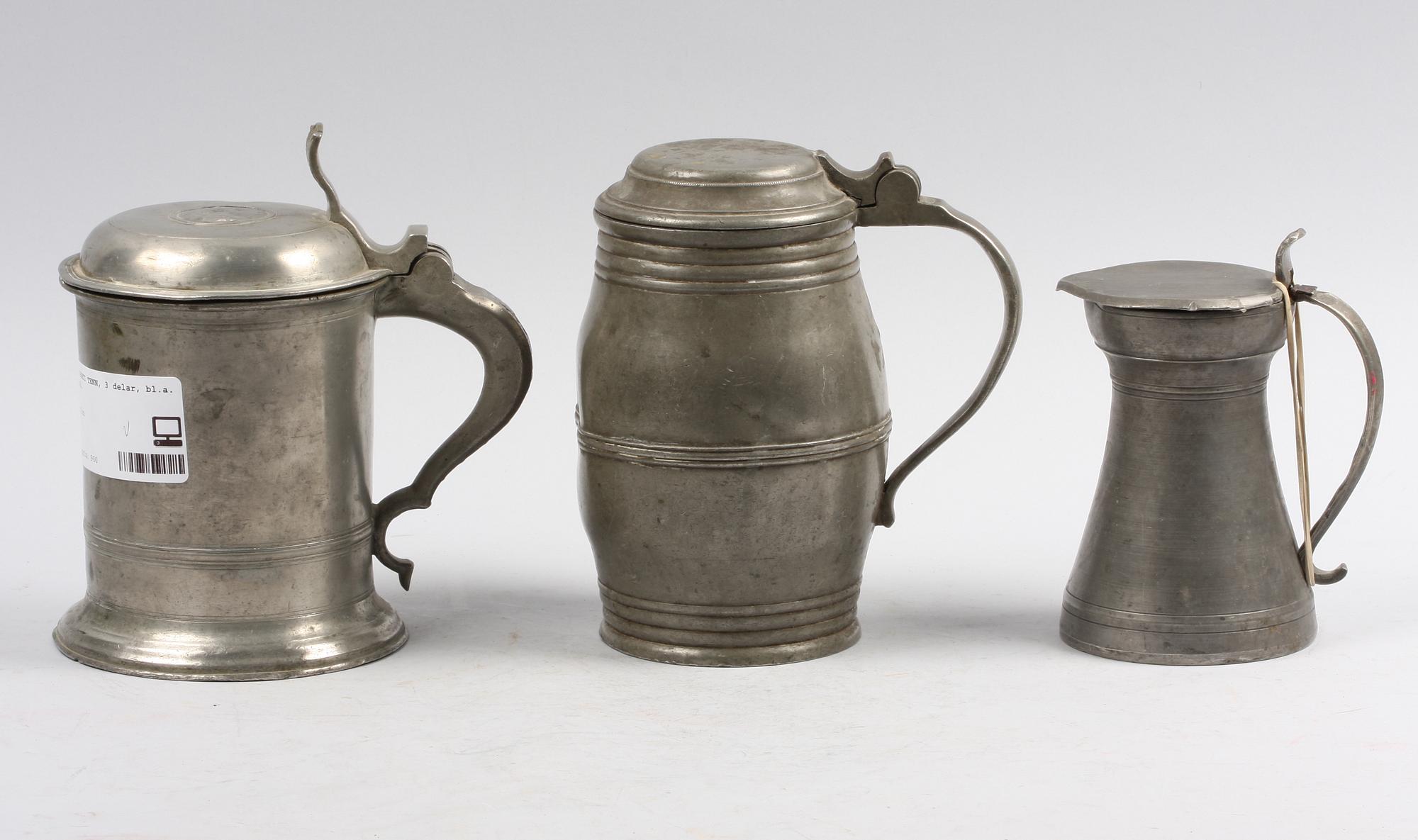 PARTI TENN, 3 delar, bl.a. 1800-tal.