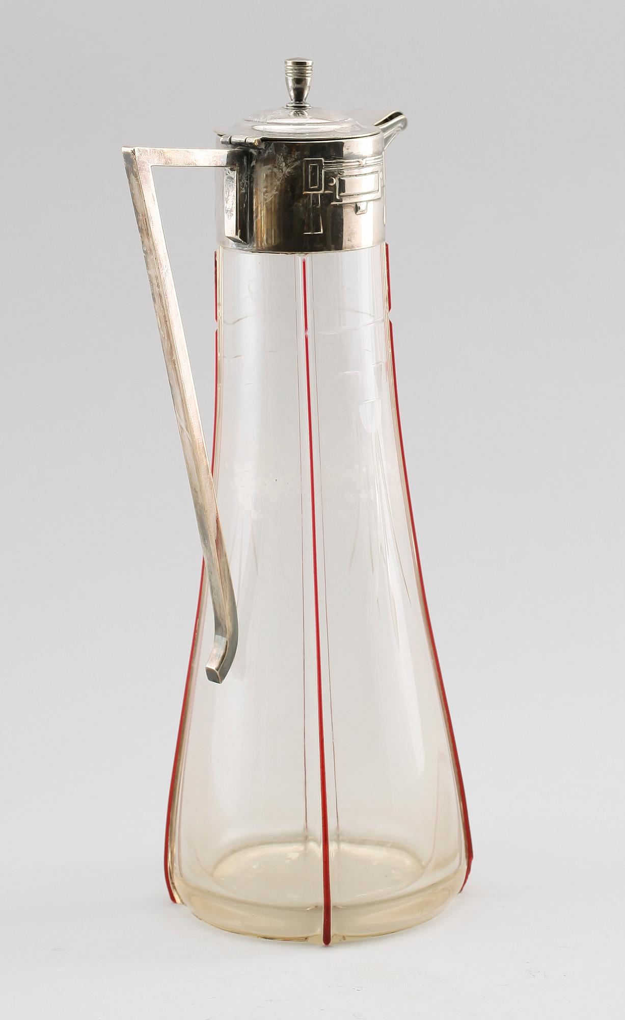 VINKARAFF, glas och nysilver, omkring år 1900.