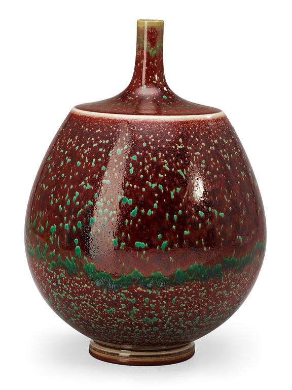 A Berndt Friberg stoneware vase, Gustavsbergs Studio 1965.