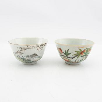 Bowls, 4 pcs, China, late 19th/early 20th century, porcelain.