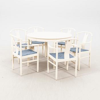 Sven Engström & Gunnar Myrstrand dining group 7 dlr Bodfors mid-20th century.