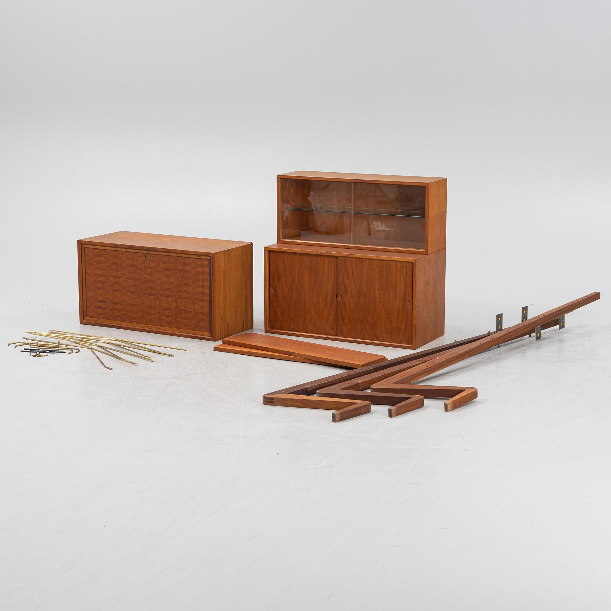 Poul Cadovius, a teak veneered 'Royal system' shelving system, Denmark,