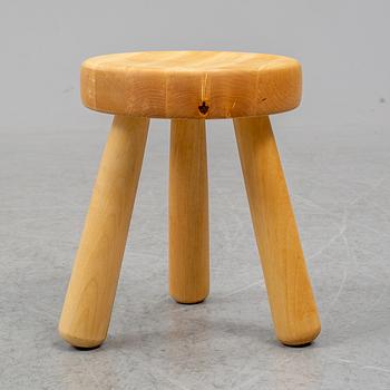 INGVAR HILDINGSSON, a birch stool signed IH.