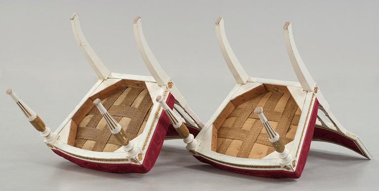 STOLAR, ett par, sengustavianska stockholmsarbeten, 1700-talets slut.