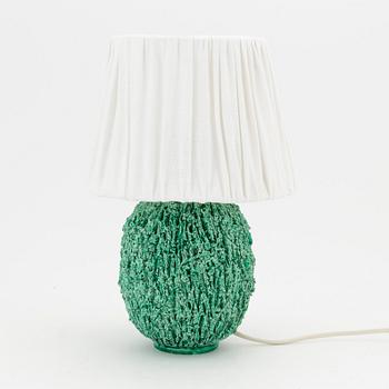 Gunnar Nylund, bordslampa, chamotterat stengods, "Igelkott", Rörstrand.