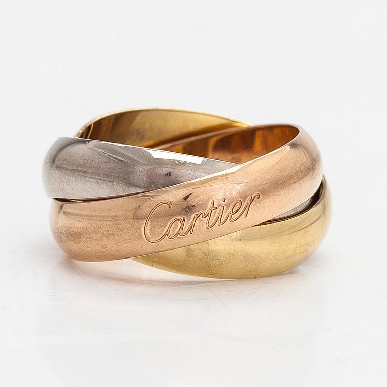 Cartier, sormus, "Trinity", 18K kultaa.