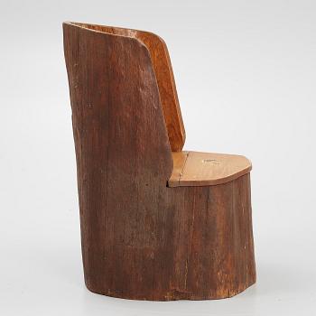 A pine chair, early 20th Century.