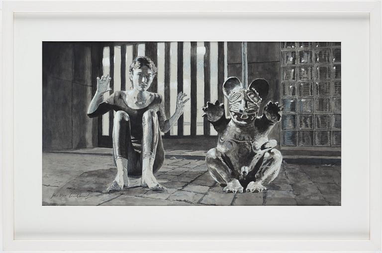 Per-Ivar Lindekrantz, watercolour and pencil, signed.