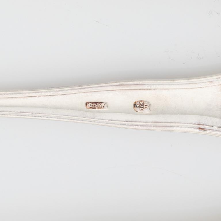 A silver cutlery, model 'Sachsisk', mark of Cohr, Denmark, and Mema, Sweden (40 pieces).