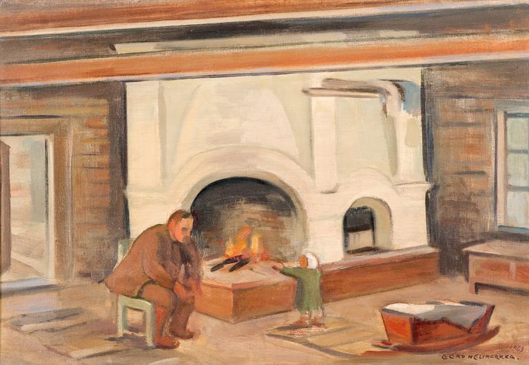 Eero Nelimarkka, COTTAGE INTERIOR.