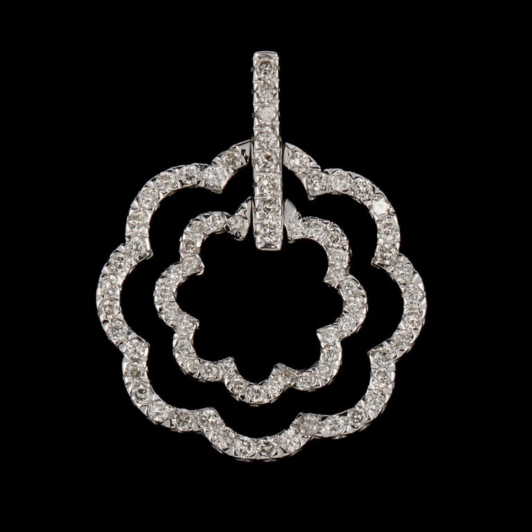 HÄNGE, 18k vitguld med 75 briljantslipade diamanter, 0.51 ct. Vikt 5 g.