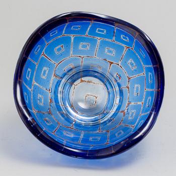 SVEN PALMQVIST, a "Ravenna" glass bowl, Orrefors, Sweden 1978.