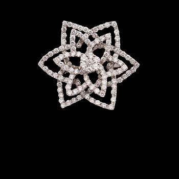 RING, 18 k vitguld, briljantslipade diamanter tot ca 2.83 ct.