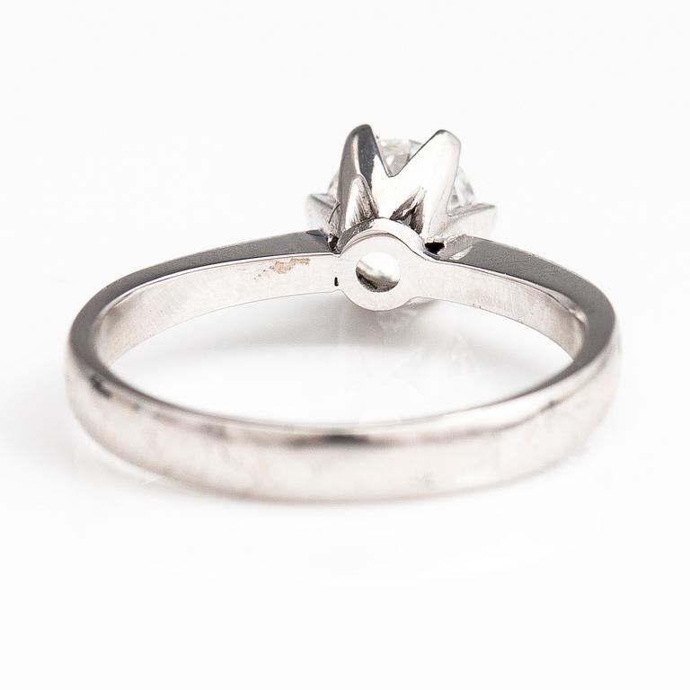 A 14K white gold ring with a brilliant cut diamond, 0.71 ct. Toivo Konstantin Alenius, Vasa 2020. With GIA certificate.