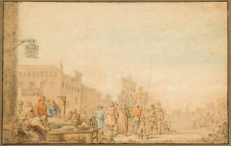 DUTCH SCHOOL, 18TH Century, Chalk drawing, unsigned.