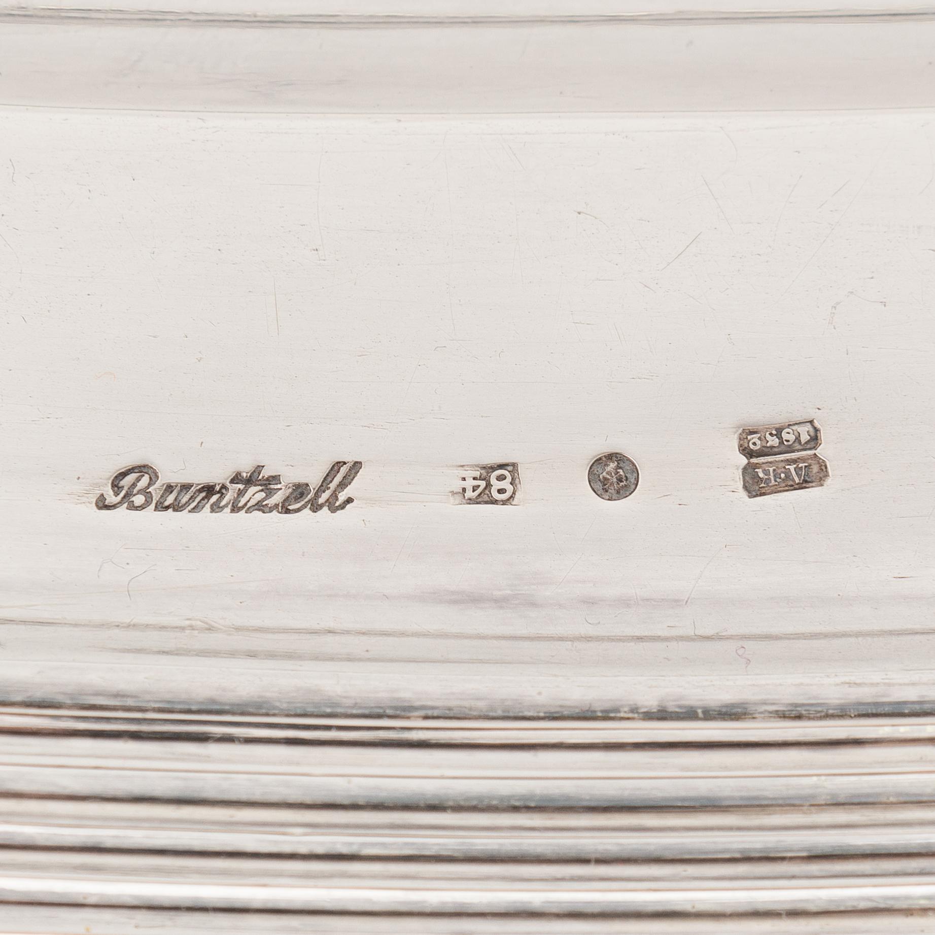 J.T. Buntzell, a silver serving dish, Saint Petersburg 1832.