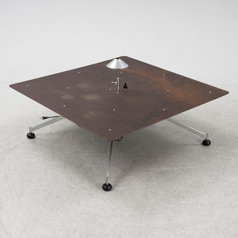 A metal coffee table, 1980's.
