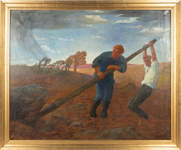 Jørgen Storck, oil on canvas, signed and dated 1921.