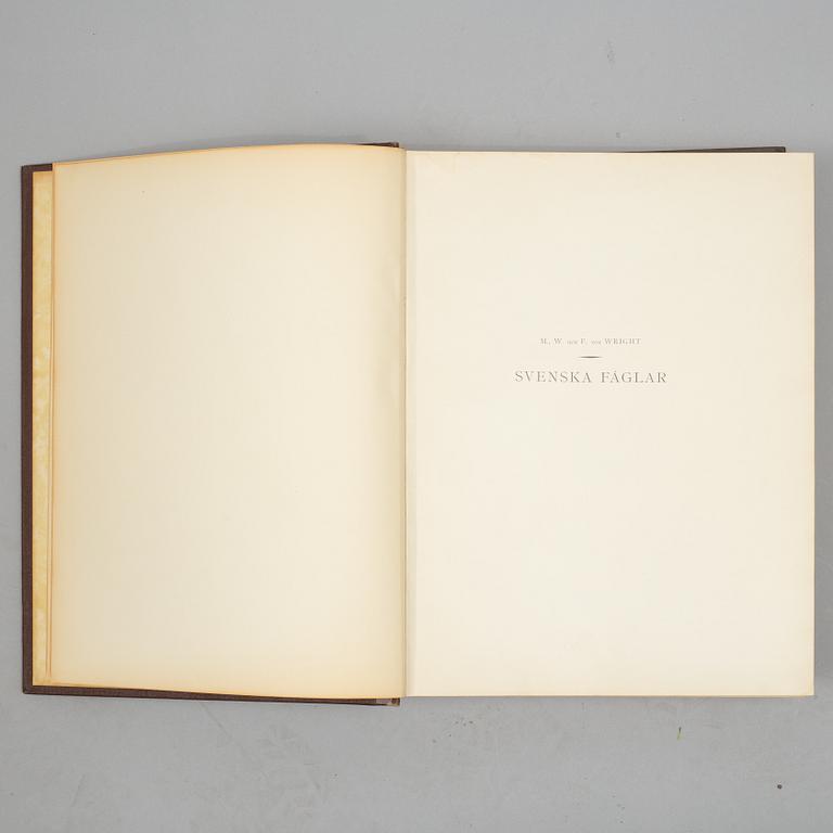 Bröderna von Wright, bokverk, 3 vol "Svenska fåglar", 2:a upplagen. A. Börtzells tryckeri AB, Stockholm, 1927-1929.