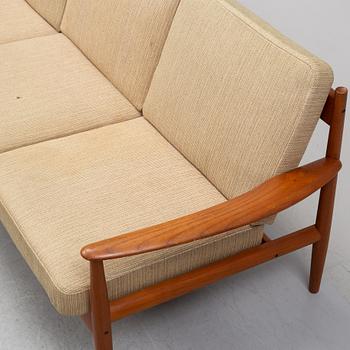 A 1960's teak sofa by Grete Jalk for France & Son, Denmark.