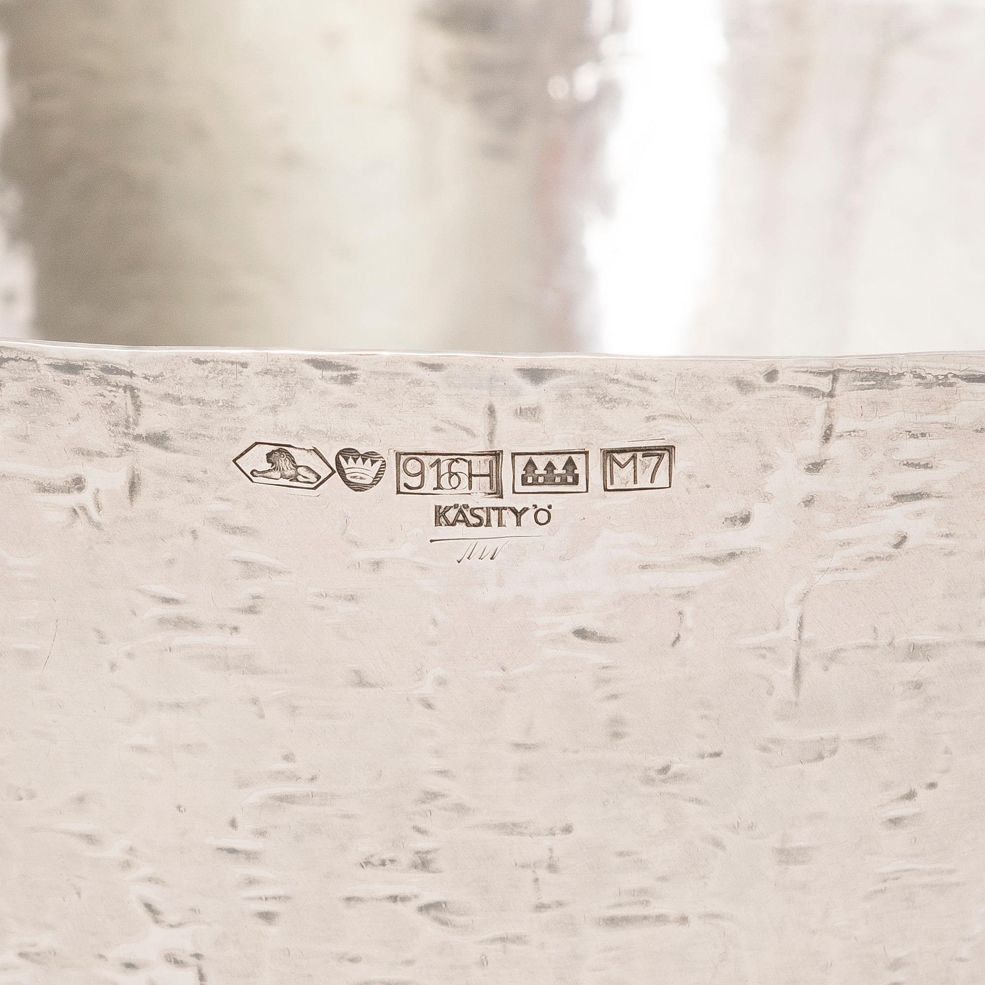 TAPIO WIRKKALA, MALJA, hopeaa, leimasigneerattu TW, Kultakeskus, Hämeenlinna 1965.