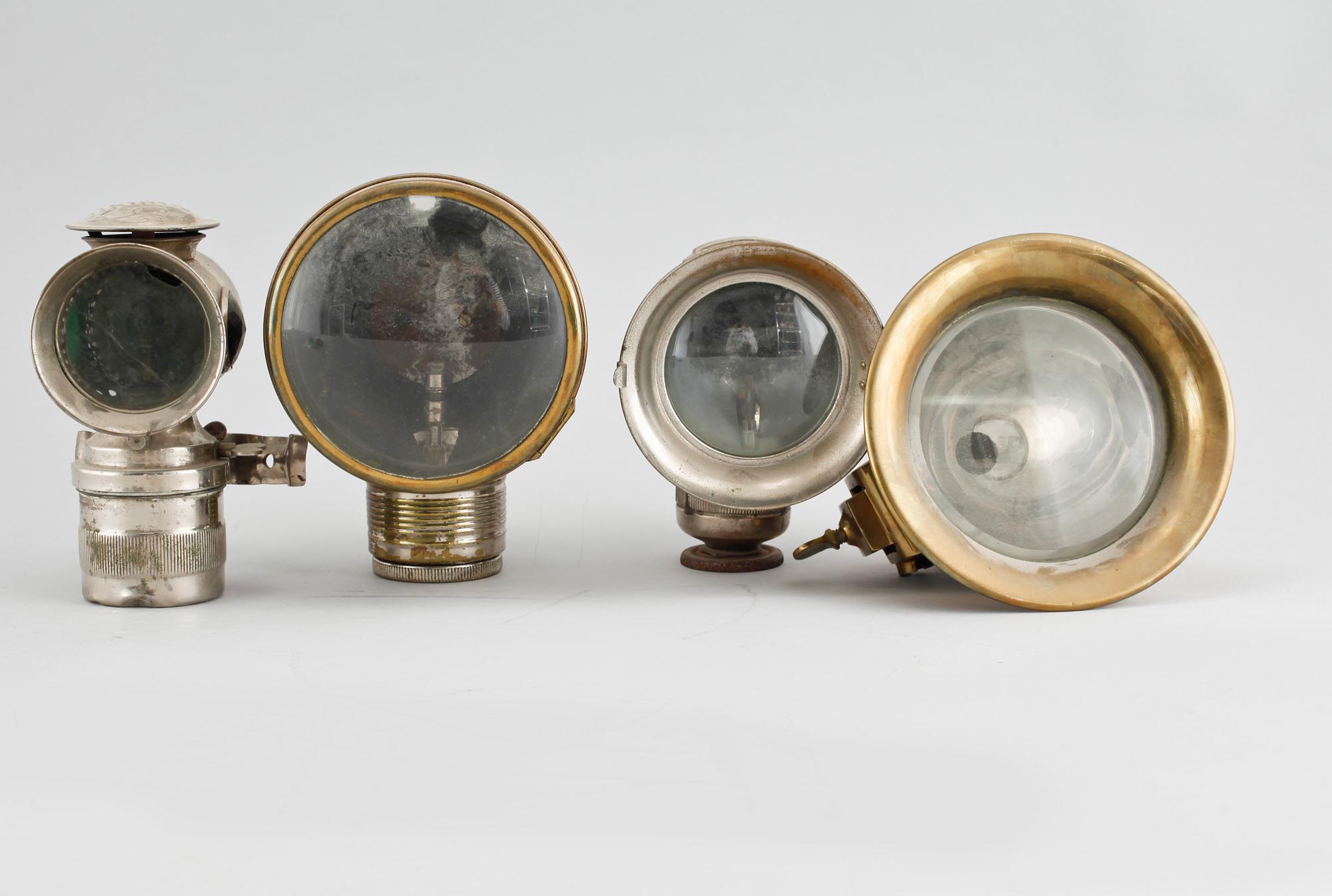 LYKTOR, 4 st, bland annat CA Vandervell, London, 1900-talets början.