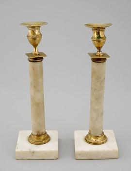 LJUSSTAKAR, ett par, sengustavianska, 1800-talets början.