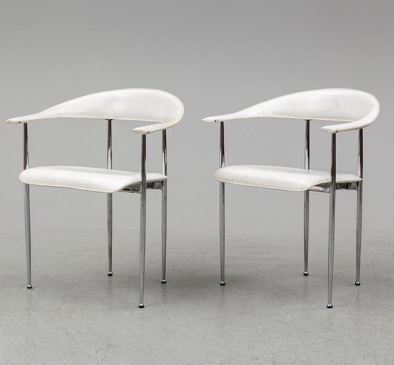 VEGNI & GUALTIEROTTI, eight 'P40' chairs from Fasem, Italy.