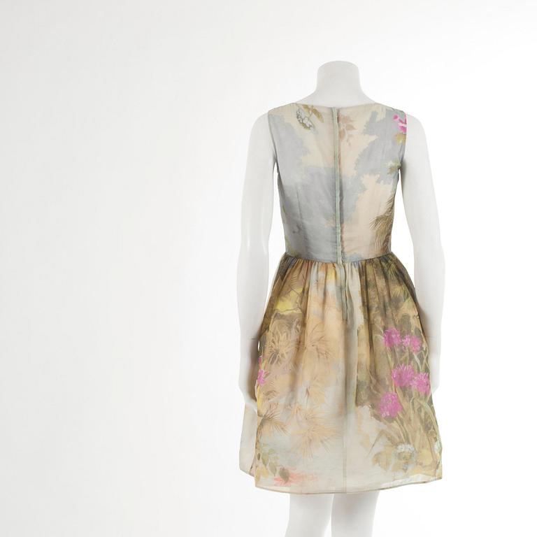 RED VALENTINO, a "Tropical Landscape Organza" cotton dress.