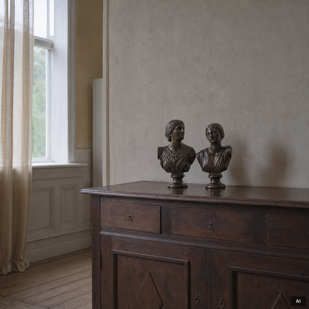 Ferdinand Barbedienne, Two busts, late 19th century.
