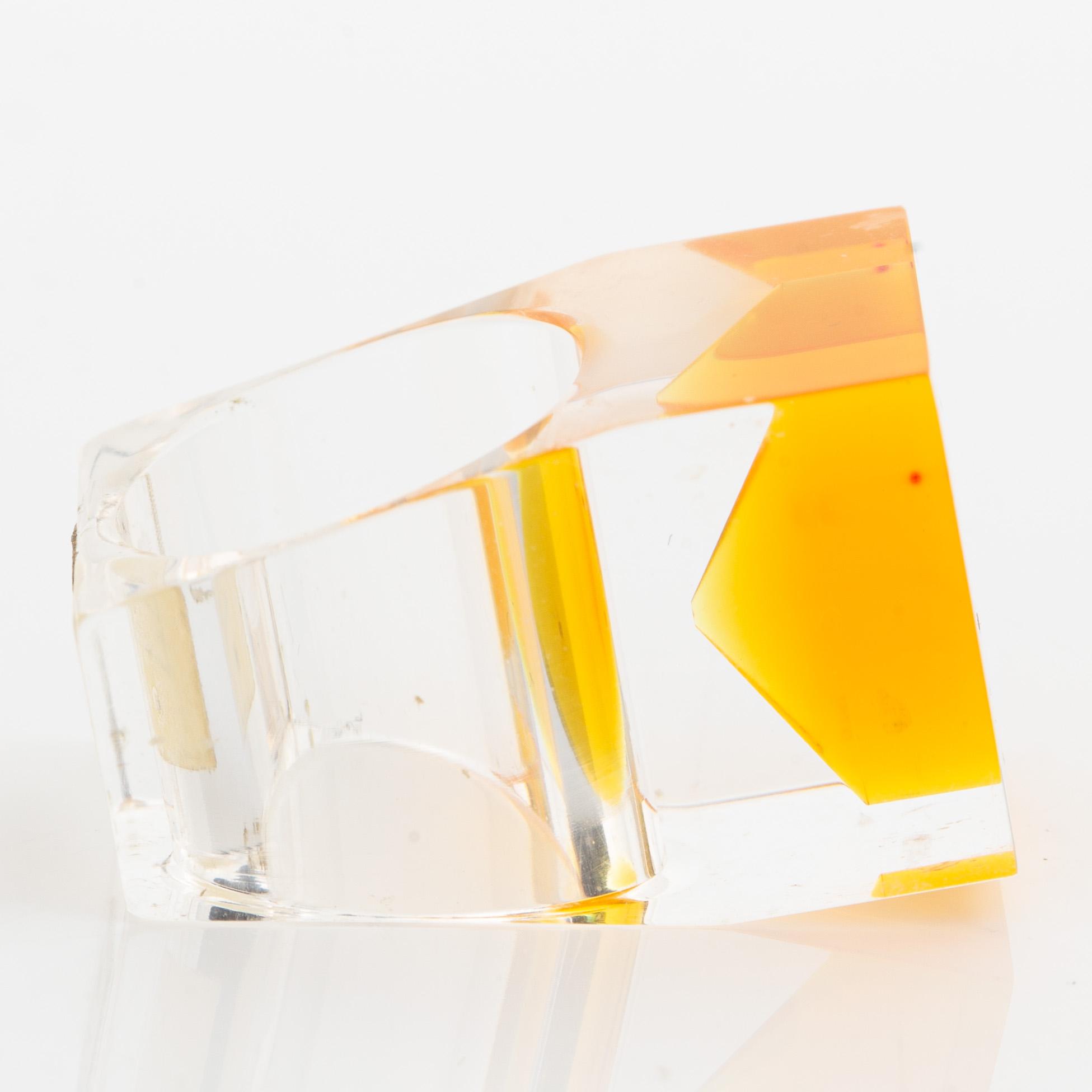 Siv Lagerström, three rings, acrylic plastic, 1970s.