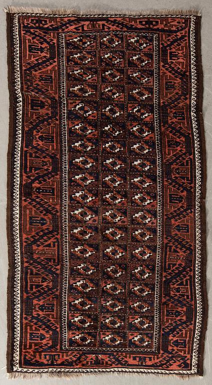Beludj rug semi-antique approx. 188x105 cm.