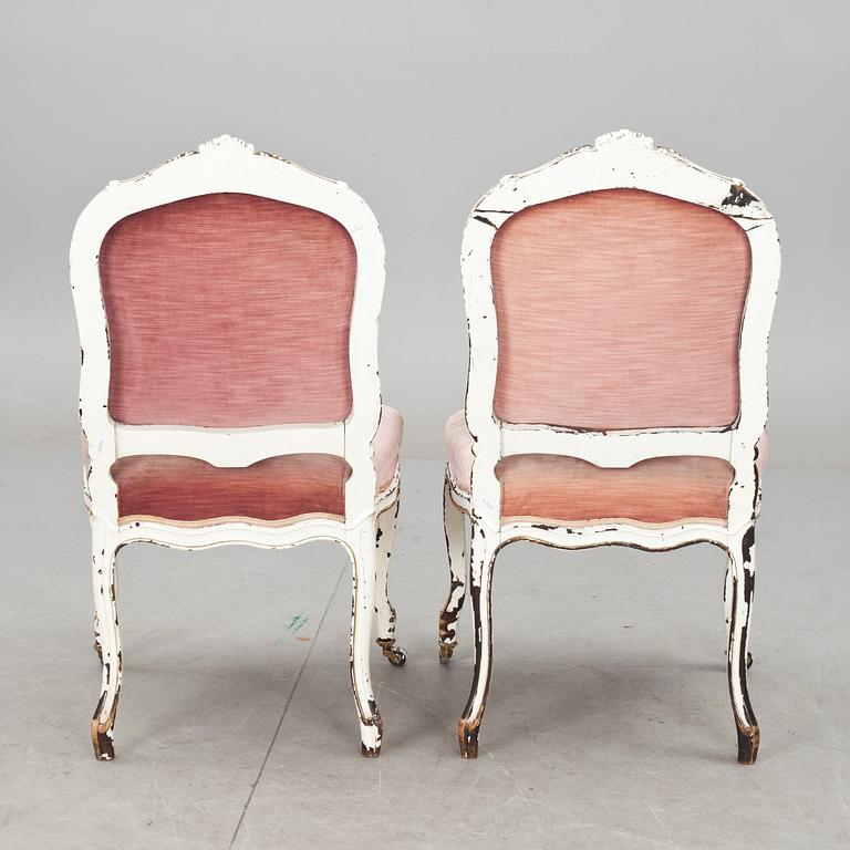 STOLAR, ett par. Louis XV-stil, Frankrike, 1800-tal.