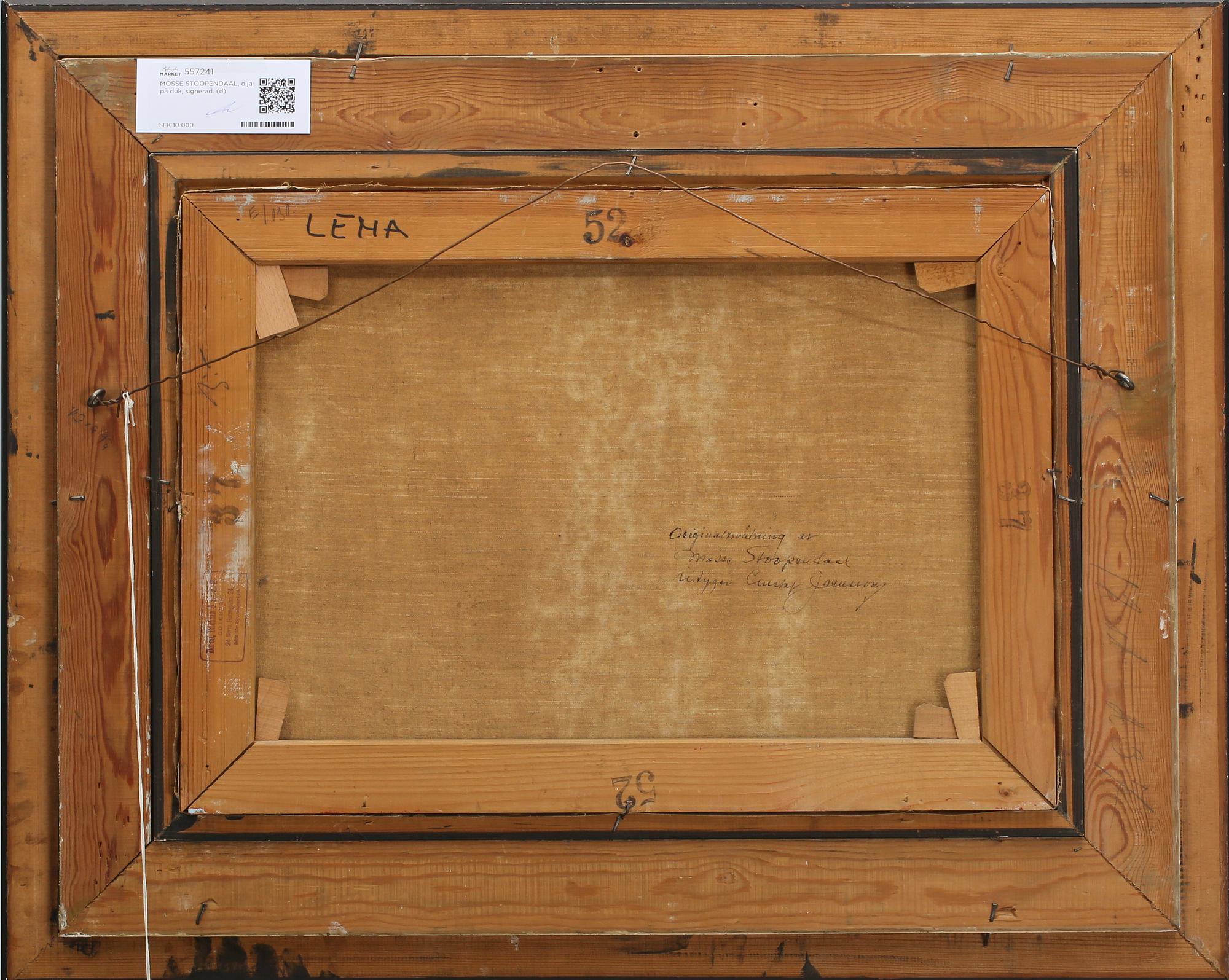 MOSSE STOOPENDAAL, olja på duk, signerad.